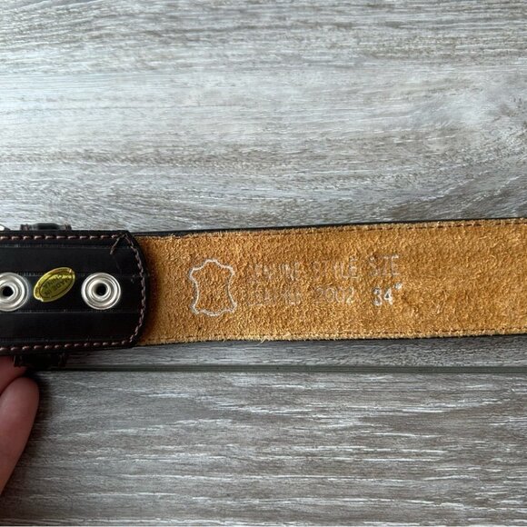 Vintage Early 2000s Brown Braided Leather Belt